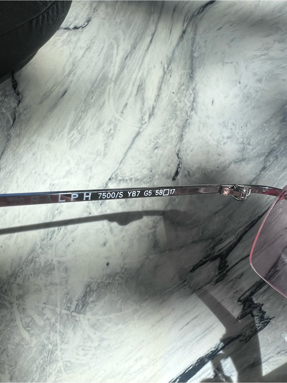 Lauren Ralph Lauren Rimless vintage 7500 Sunglasses with Pink Gradient Lenses - Picture 3 of 14